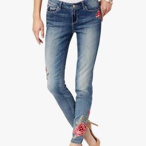 Vintage America  Boho Skinny Jean with floral appliqué size 28